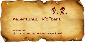 Valentinyi Róbert névjegykártya